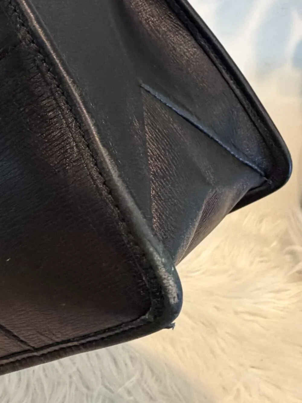 Vintage Gucci Black Structured Leather Tote Bag